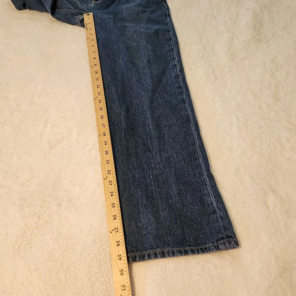 Y2K Polo Jeans Co Boys 20 Blue Denim Jeans Straight Leg Ralph Lauren 30x29.5 Vtg